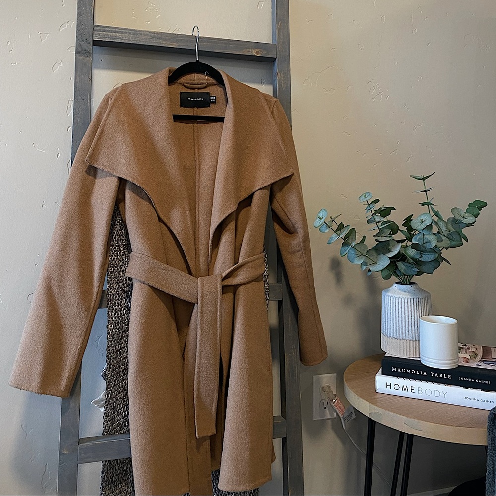 Tahari medium length pea coat.